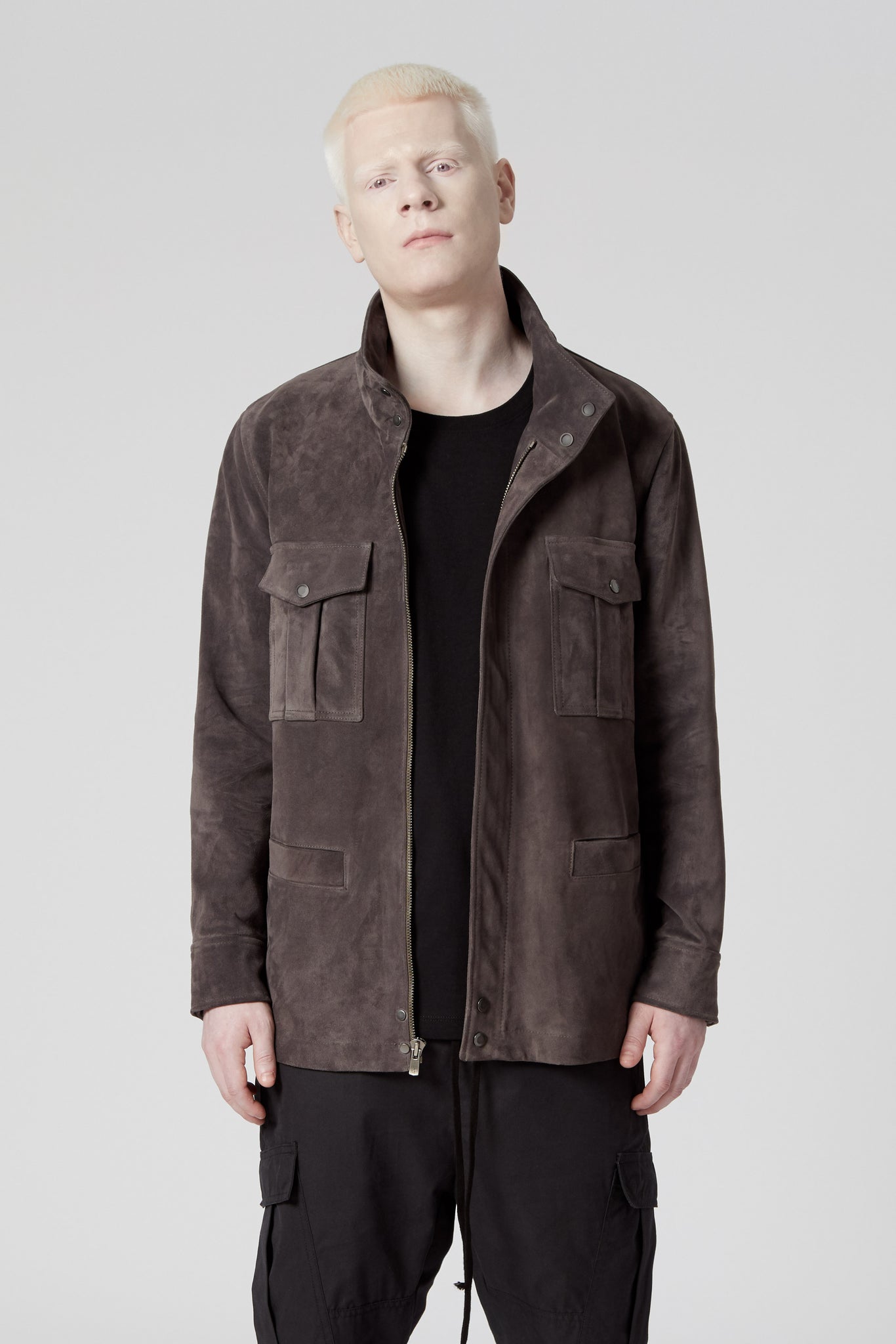 Suede Military Jacket